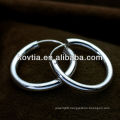 Latest design smooth jewelry 925 silver hoop earrings wholesale